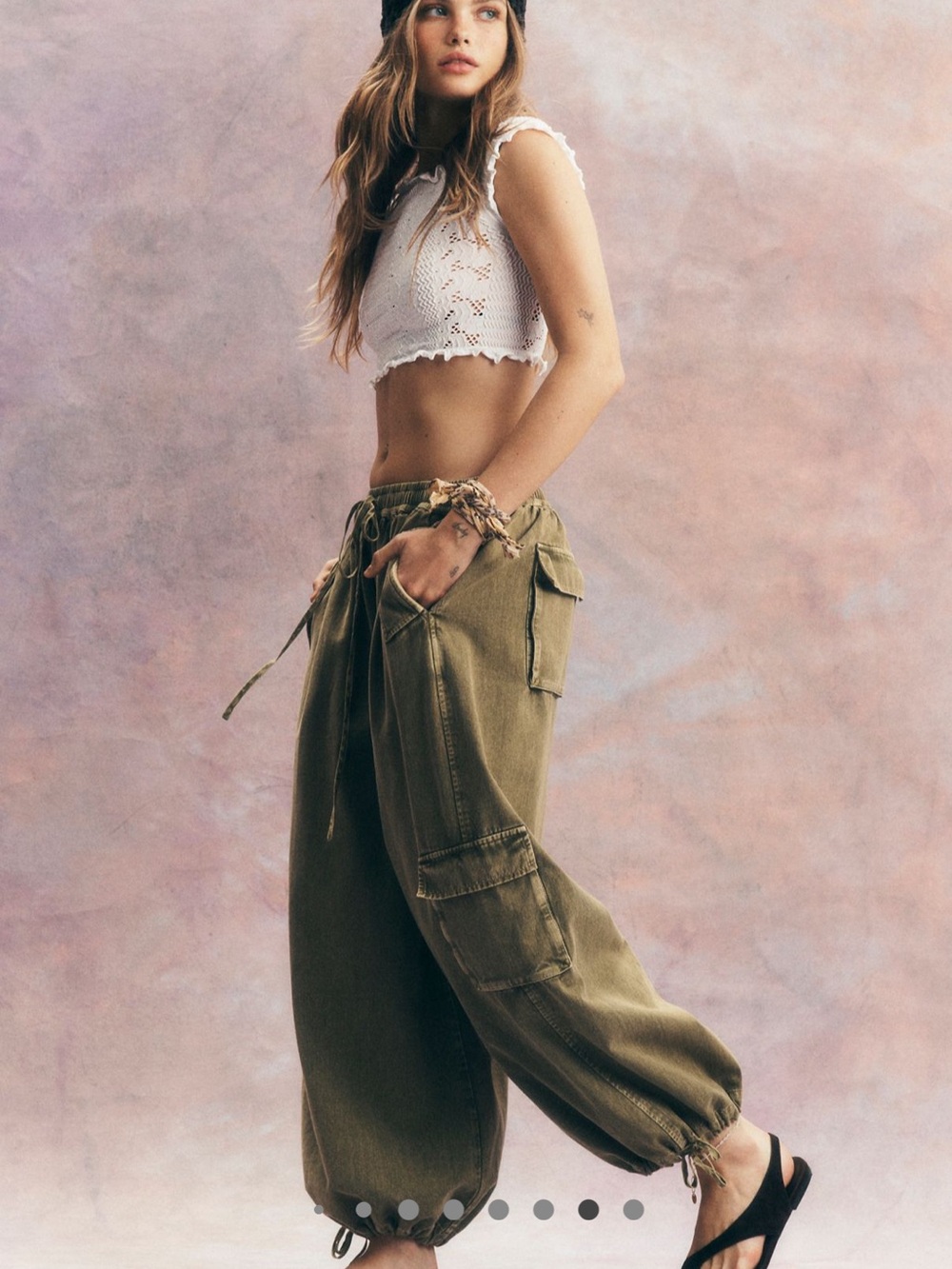 Vintage Olive Green Cargo Pants
